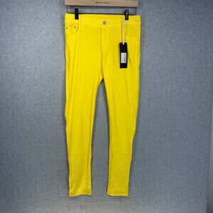 Yelete Jeans Womens Size Medium Yellow Cotton Blend Jegging Stretch 5-Pocket